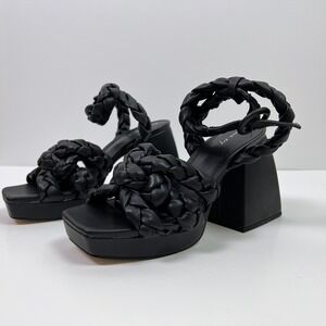 Circus by Sam Edelman Mable Women's Heels Black, Size 5.5, Chunky Heel Braided